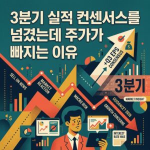 3분기 실적 컨센서스를 넘겼는데 주가가 빠지는 이유