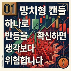 망치형 캔들 하나로 반등을 확신하면 생각보다 위험합니다