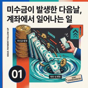 미수금이 발생한 다음날, 계좌에서 일어나는 일