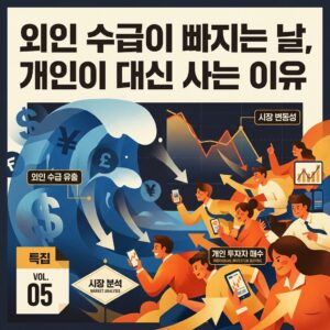 외인 수급이 빠지는 날, 개인이 대신 사는 이유