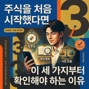 주식을 처음 시작했다면 이 세 가지부터 확인해야 하는 이유