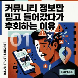 커뮤니티 정보만 믿고 들어갔다가 후회하는 이유