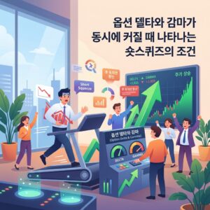 옵션 델타와 감마가 동시에 커질 때 나타나는 숏스퀴즈의 조건