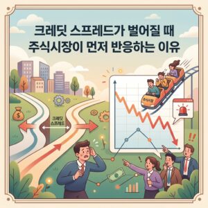 크레딧 스프레드가 벌어질 때 주식시장이 먼저 반응하는 이유