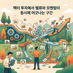 팩터 투자에서 밸류와 모멘텀이 동시에 어긋나는 구간
