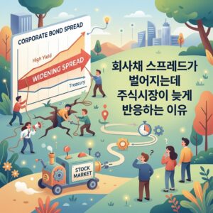 회사채 스프레드가 벌어지는데 주식시장이 늦게 반응하는 이유